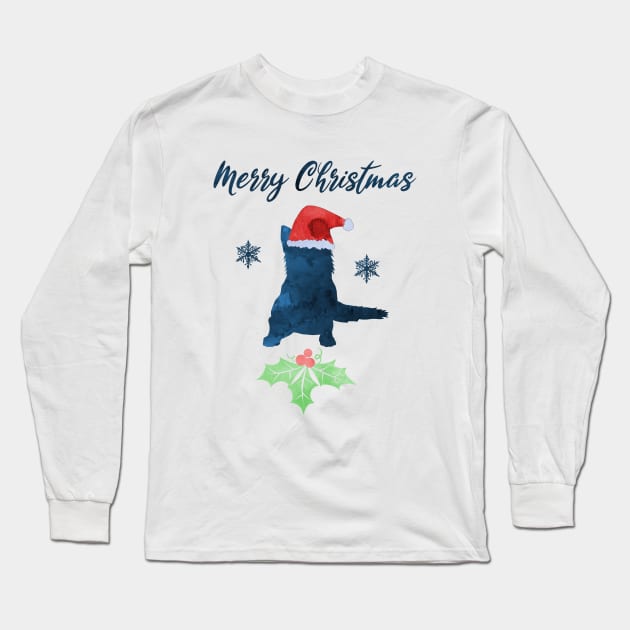 Christmas German Shepherd Dog Long Sleeve T-Shirt by TheJollyMarten